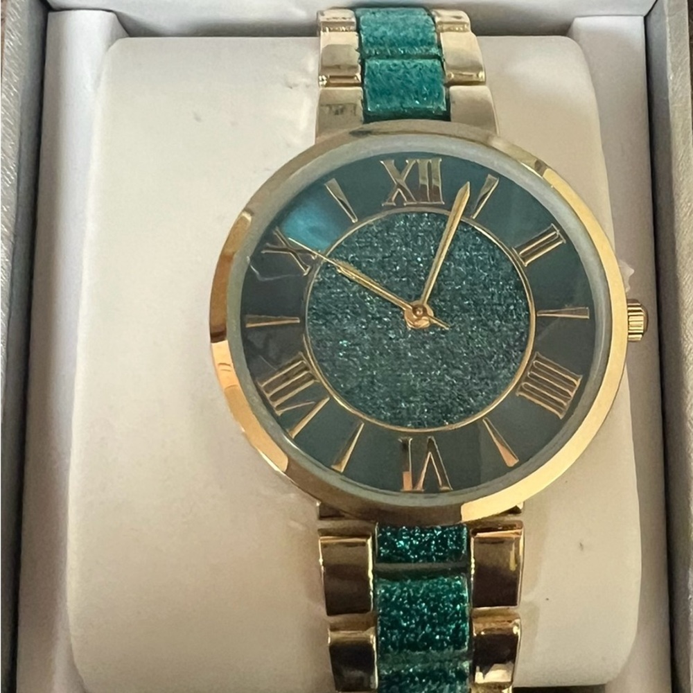 INC Blue Glitter and Brown Watch (Unisex) - Picture 10 of 10
